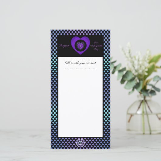 Paarse paraplu & harten .7 (Staand voorkant)