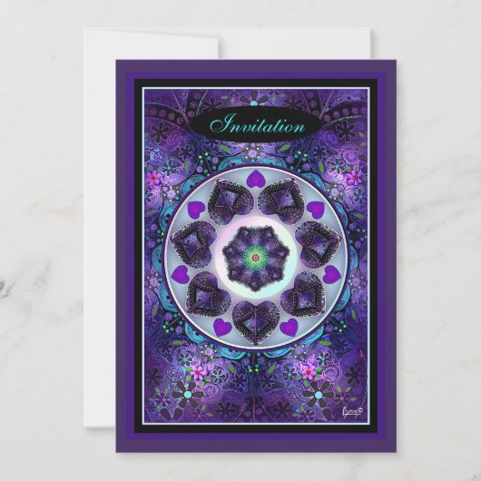 Paarse paraplu & harten .7 (Voorkant)