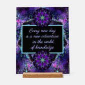 Paarse paraplu & harten .7 acryl bord (Voorkant)