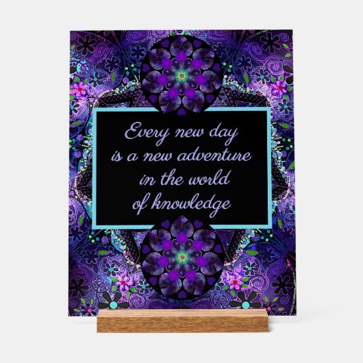 Paarse paraplu & harten .7 acryl bord (Voorkant)