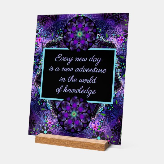 Paarse paraplu & harten .7 acryl bord (Hoek)