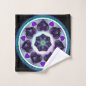 Paarse paraplu & harten .7 bad handdoek (Wasdoekje)