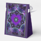 Paarse paraplu & harten .7 bedankdoosjes (Achterkant)