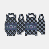 Paarse paraplu & harten .7 bedankdoosjes (Uitgevouwen)