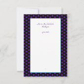 Paarse paraplu & harten .7 bedankkaart (Achterkant)