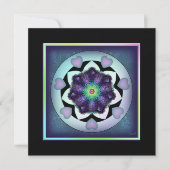 Paarse paraplu & harten .7 blanco kaart (Voorkant)