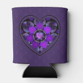 Paarse paraplu & harten .7 blikjeskoeler (Achterkant)