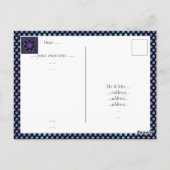 Paarse paraplu & harten .7 briefkaart (Achterkant)