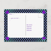 Paarse paraplu & harten .7 briefkaart (Achterkant)