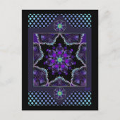 Paarse paraplu & harten.7 briefkaart (Voorkant)