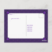 Paarse paraplu & harten .7 briefkaart (Achterkant)