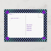 Paarse paraplu & harten .7 briefkaart (Achterkant)