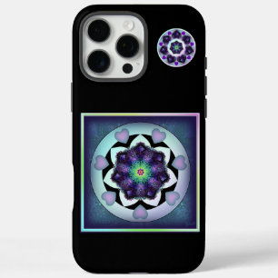 Paarse paraplu & harten .7 iPhone 16 pro max hoesje