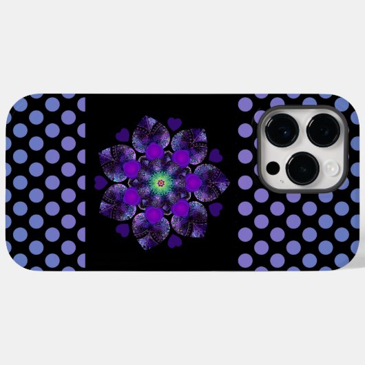 Paarse paraplu & harten .7 Case-Mate iPhone case (Achterkant (horizontaal))