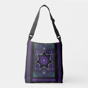 Paarse paraplu & harten .7 crossbody tas