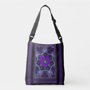 Paarse paraplu & harten .7 crossbody tas