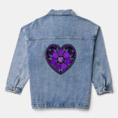 Paarse paraplu & harten.7 denim jacket (Achterkant)
