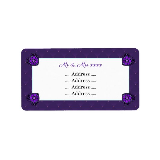 Paarse paraplu & harten.7 etiket (Voorkant)