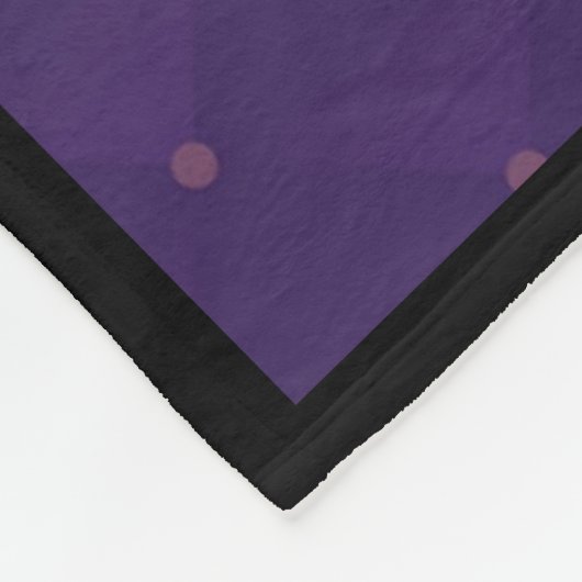 Paarse paraplu & harten .7 fleece deken (Hoek)