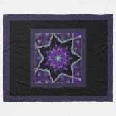 Paarse paraplu & harten .7 fleece deken (Voorkant (Horizontaal))