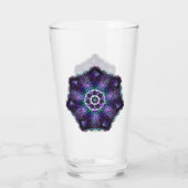 Paarse paraplu & harten .7 glas (Achterkant)