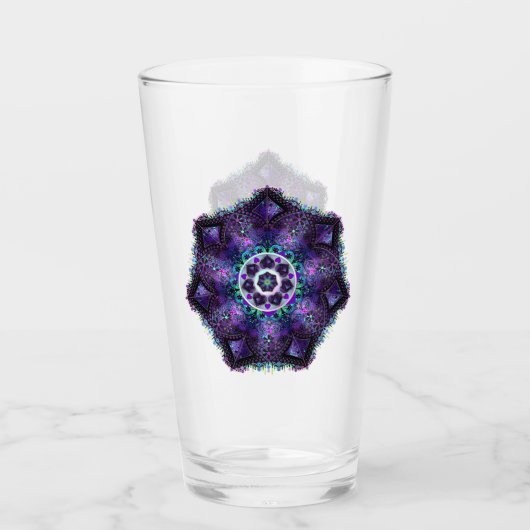 Paarse paraplu & harten .7 glas (Voorkant)