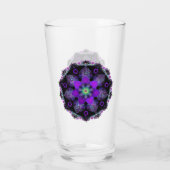 Paarse paraplu & harten .7 glas (Achterkant)