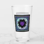 Paarse paraplu & harten .7 glas (Achterkant)