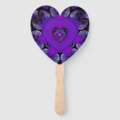 Paarse paraplu & harten .7 handwaaier (Achterkant)