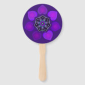 Paarse paraplu & harten .7 handwaaier (Voorkant)