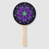 Paarse paraplu & harten .7 handwaaier (Voorkant)