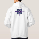 Paarse paraplu & harten .7 hoodie (Achterkant)