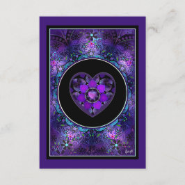 Paarse paraplu & harten .7 informatiekaartje