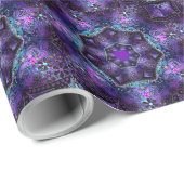 Paarse paraplu & harten .7 inpakpapier (Rol Hoek)