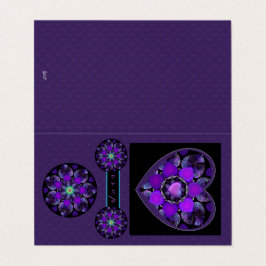 Paarse paraplu & harten .7 kaart