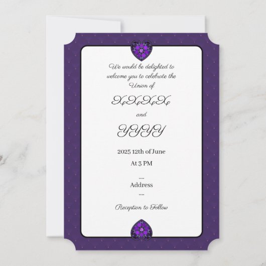 Paarse paraplu & harten .7 kaart (Achterkant)