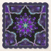 Paarse paraplu & harten .7 kartonnen onderzetters (Voorkant)