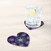 Paarse paraplu & harten .7 kartonnen onderzetters (Insitu)