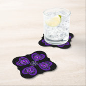 Paarse paraplu & harten .7 kartonnen onderzetters (Insitu)