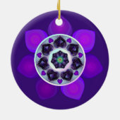 Paarse paraplu & harten .7 keramisch ornament (Achterkant)