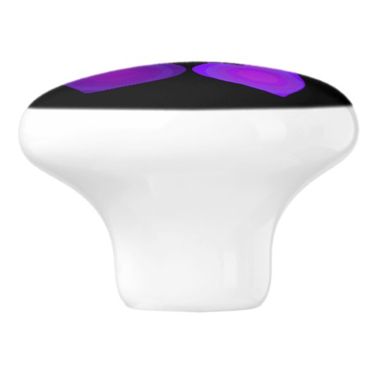 Paarse paraplu & harten .7 keramische knop (Zijkant)