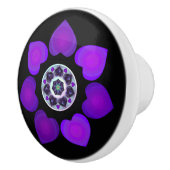 Paarse paraplu & harten .7 keramische knop (Rechts)