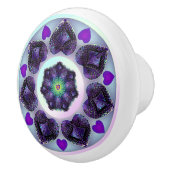 Paarse paraplu & harten .7 keramische knop (Rechts)