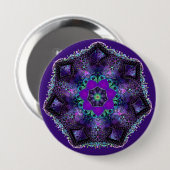 Paarse paraplu & harten .7 knop ronde button 4,0 cm (Voorkant /achterkant)
