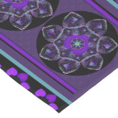 Paarse paraplu & harten .7 korte tafelloper (Hoek)