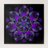 Paarse paraplu & harten .7 legpuzzel (Verticaal)