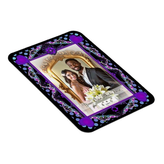 Paarse paraplu & harten .7 magneet (Rechterzijde)