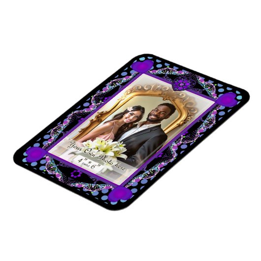 Paarse paraplu & harten .7 magneet (Linkerzijde)