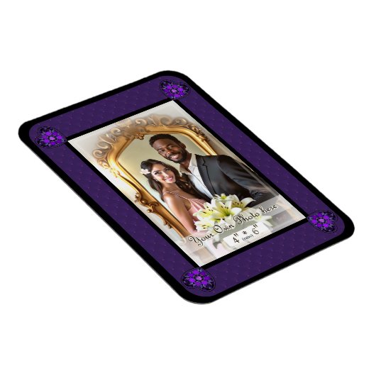 Paarse paraplu & harten .7 magneet (Rechterzijde)