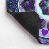 Paarse paraplu & harten .7 muismat (Hoek)